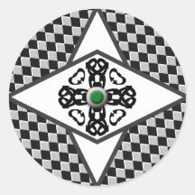 Diamant de harlequin et autocollants chics de prof