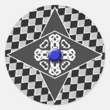 Diamant de harlequin et autocollants modernes de p