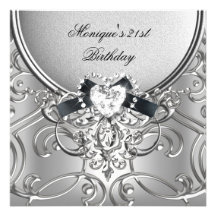 Diamant noir de 21ème argent élégant de fête d'ann bristols