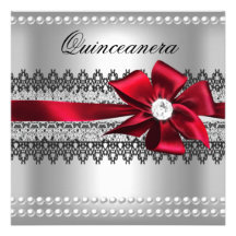 Diamant rouge de dentelle de perle de noir d'arc d faire-parts