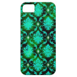 Diamant vintage de vert d'Aqua de CHROMATOGRAPHIE  Coque iPhone 5