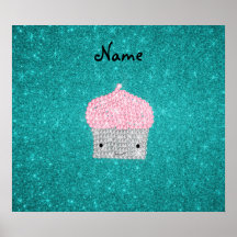 Diamants bling personnalisés de petit gâteau de no affiches