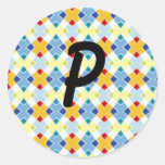 Diamants colorés par P initiaux Adhésifs