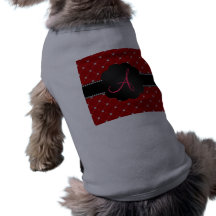 Diamants de rouge de monogramme tee-shirt pour animal domestique