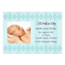 Diamants et Rayure-turquoise Invitation Personnalisée