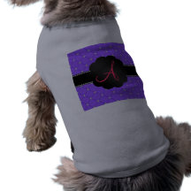 Diamants mauve-clair de monogramme tee-shirts pour chien