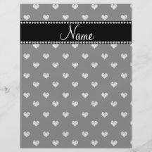 Diamants noirs nommés personnalisés de coeur tract customisé