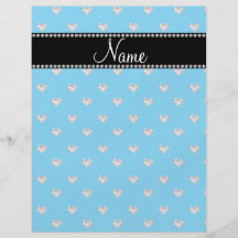 Diamants nommés personnalisés de coeur de bleu de  tract customisé
