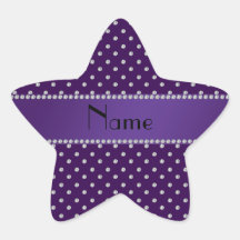 Diamants pourpres nommés personnalisés stickers en étoile