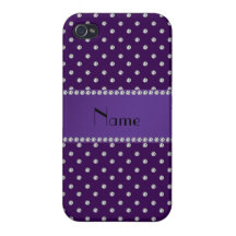 Diamants pourpres nommés personnalisés iPhone 4 case