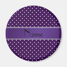 Diamants pourpres nommés personnalisés magnets pour réfrigérateur