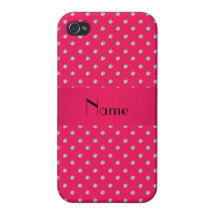Diamants roses nommés personnalisés iPhone 4 case
