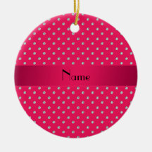 Diamants roses nommés personnalisés décorations de noël