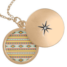 Diamants tribaux aztèques colorés de Natif américa Collier Personnalisé