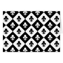 Diamond Fleur De Lis Pattern Carte