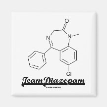 Diazepam d'équipe (molécule chimique) magnets pour réfrigérateur