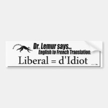 d'Idiots libéraux Autocollants Pour Voiture