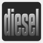 DIESEL. inconditionnel, force. dur. muscle. Carré Sticker Carré