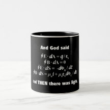 Dieu a dit que Let là soit satire religieuse légèr Tasse