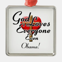 Dieu aime Obama ! Ornement De Noël