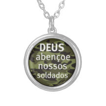 DIEU bénisse nos soldats Collier Personnalisé