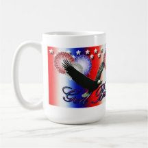Dieu bénissent la tasse américaine patriotique de 