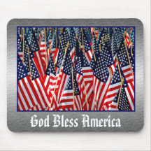 Dieu bénissent l'Amérique Mousepad Tapis De Souris
