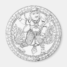 Dieu de singe de Hanuman Aimants