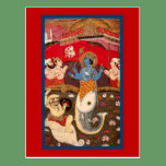 Dieu indou probablement Vishnu cartes postales