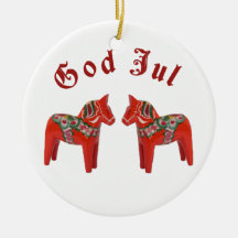 Dieu scandinave juillet de cheval de Dala de Noël  Ornements De Noël