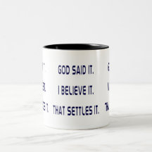 Dieu simple l'a dit tasses
