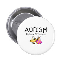 Différences d'étreinte (2 poussins) badge avec épingle
