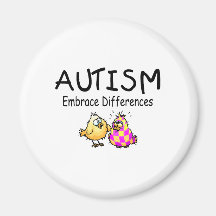 Différences d'étreinte (2 poussins) magnets