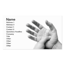 Digitopuncture de paume cartes de visite personnelles