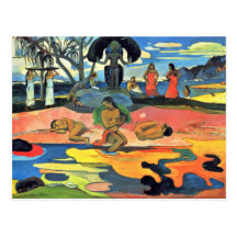 Dimanche (Mahana aucun Atua) par Gauguin Paul Cartes Postales