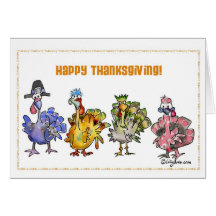 Dindes de bon thanksgiving cartes