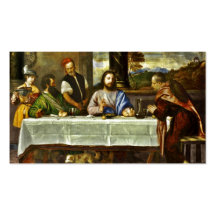Dîner à la maison d'Emmaus Cartes De Visite Personnelles