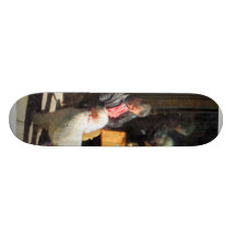 Diner avec la famille plateaux de skateboards customisés