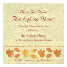 Dîner de thanksgiving bristol personnalisé