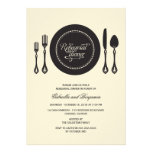 Dîner élégant de répétition de mariage de couvert invitation personnalisée