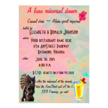 Dîner tropical de répétition de Luau Cartons D'invitation Personnalisés
