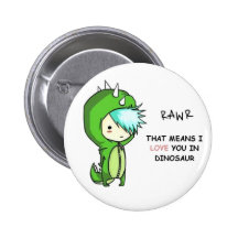 Dino RAwr Badges Avec Agrafe