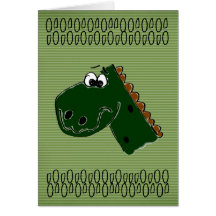 Dinosaure d'anniversaire carte de vœux