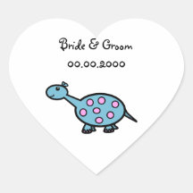 Dinosaure de bébé repéré par rose autocollants