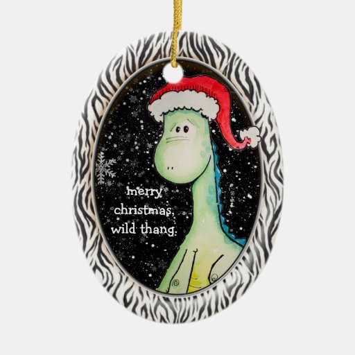 Dinosaure de Noël "de Thang sauvage" (bilatéral, d Décoration Pour Sapin De Noël