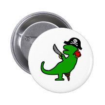 Dinosaure de pirate badges avec agrafe