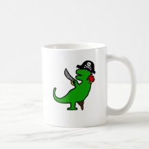 Dinosaure de pirate mugs à café