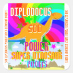 Dinosaure superbe de puissance de Diplodocus 500 p Autocollant