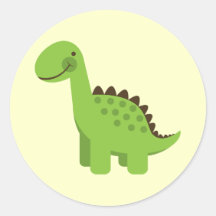 Dinosaure vert mignon adhésif