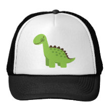Dinosaure vert mignon casquette de camionneur